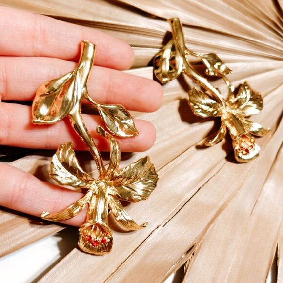 bohemian statement earrings A283 - Picture 3 of 3